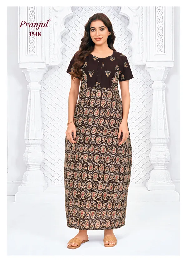 Pranjul Nighty Pure Cotton  | PN1548