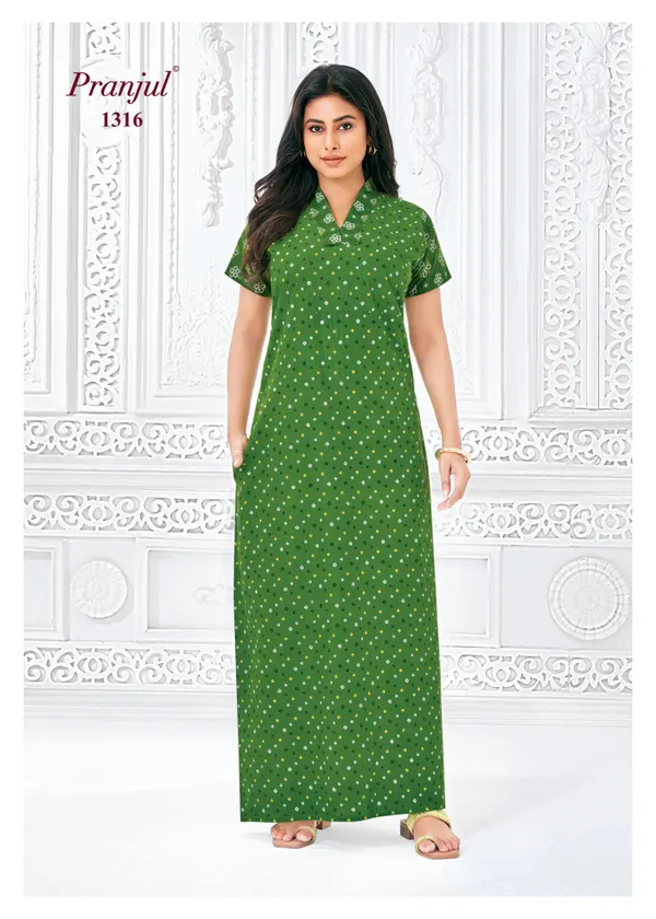 Pure Cotton Pranjul Nighty | PN1316