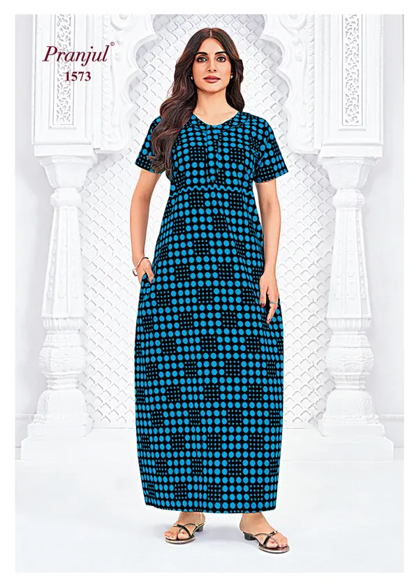 Pranjul Nighty Pure Cotton  | PN1573