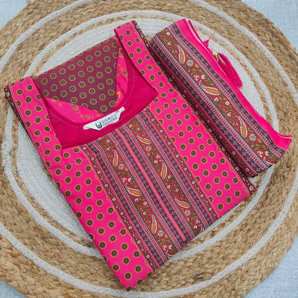 Muslin Karachi Style Straight Top with Dupatta | SK23