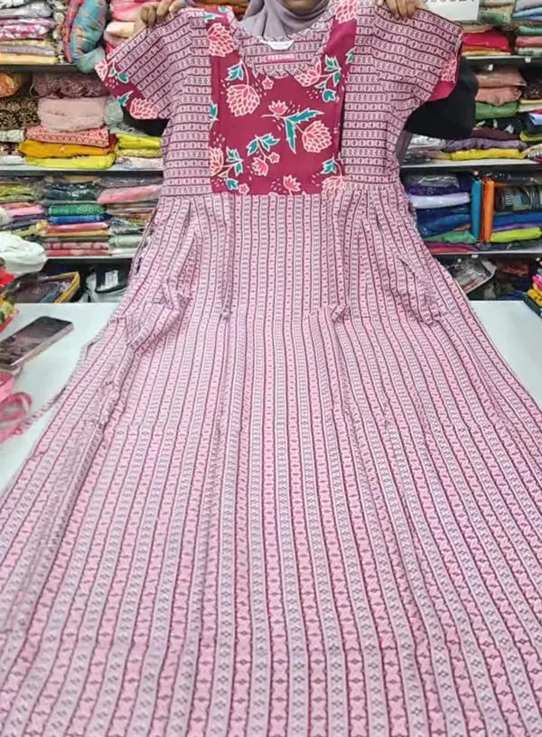 Premium Pure Cotton Feeding Frock Maxi | FN52