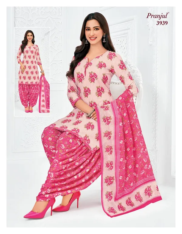 Pranjul Premium Cotton Stright Top Patiyala Bottom with Dupatta | SW3939