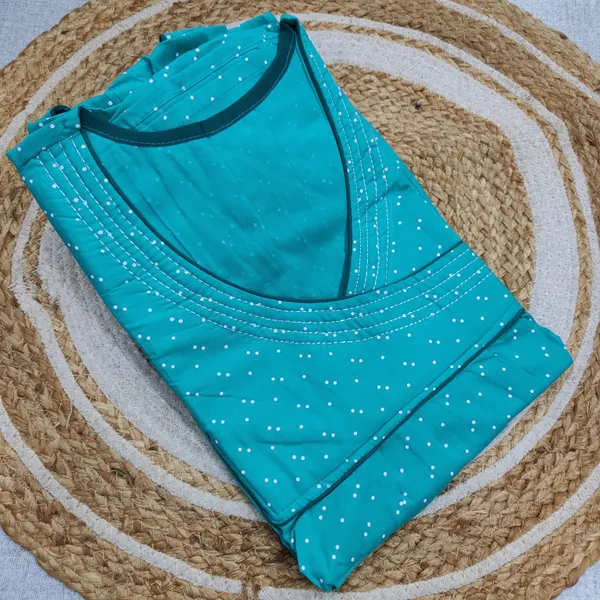 Pure Cotton Fancy Neck Nighty | NT3865