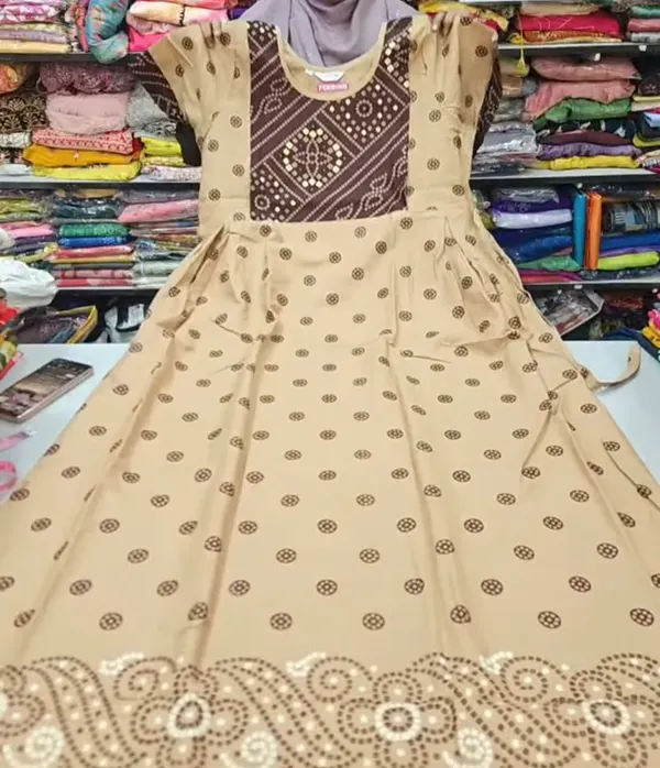 Premium Pure Cotton Feeding Frock Maxi | FN41