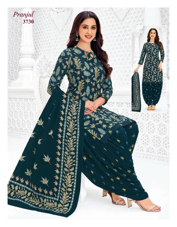 Pranjul Premium Cotton Stright Top patiyala Bottom with Dupatta | SW3730