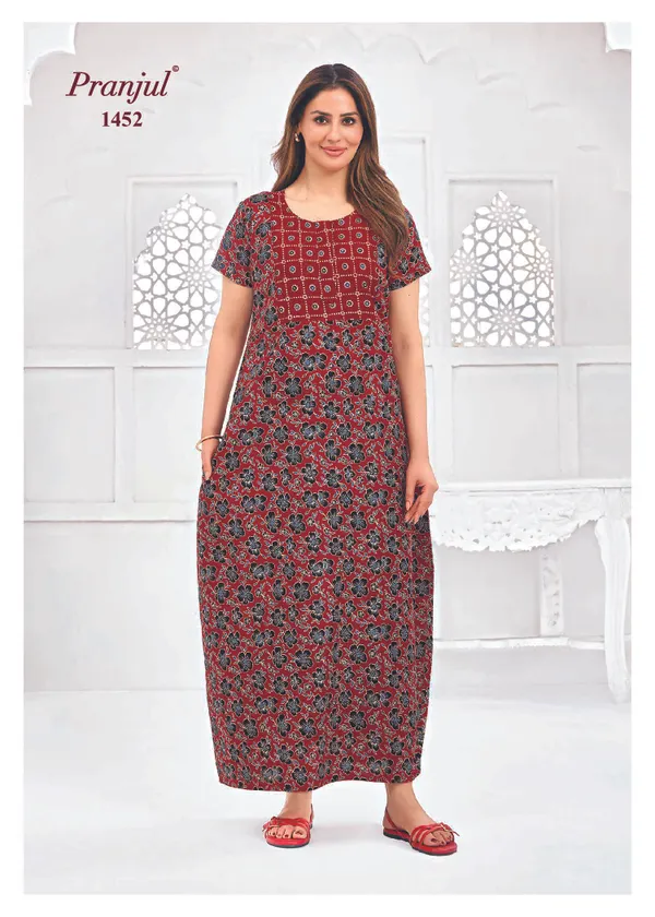 Pure Cotton Pranjul Nighty |PN1452