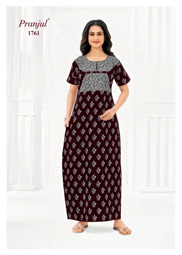 Pranjul Nighty Pure Cotton | PN1761