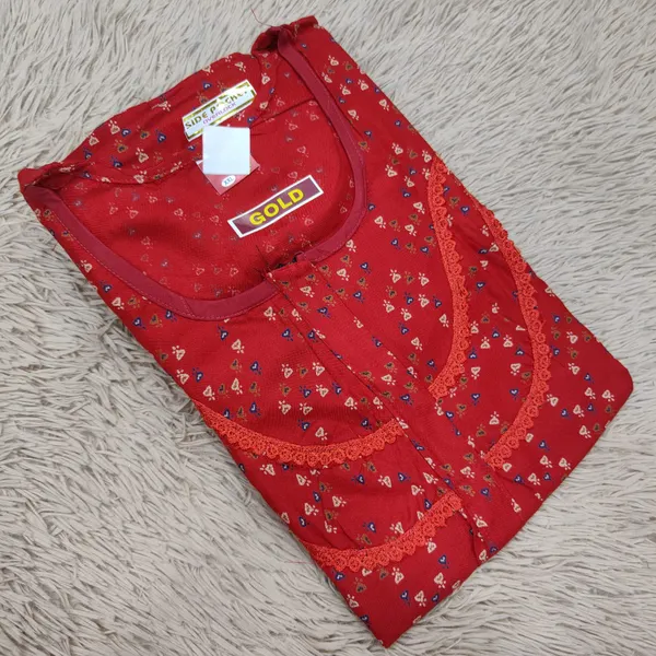 Alphine lace work Nighty | NT2951