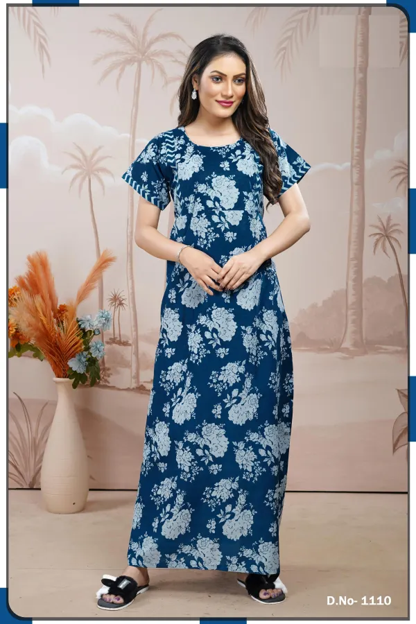 Premium Cotton Branded Nighty | BR10