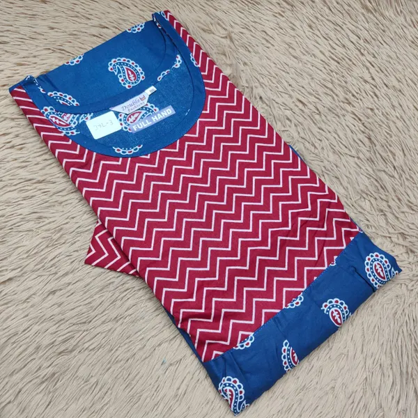 Full Hand Premium Frock Style Nighty } NT3108