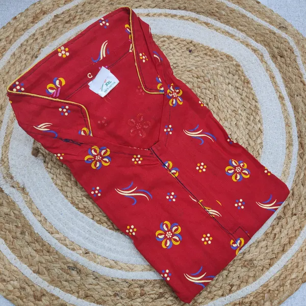 Premium Rajwadi Cotton Collar Neck Nighty | NT3813