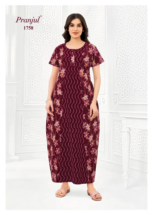 Pranjul Nighty Pure Cotton | PN1758