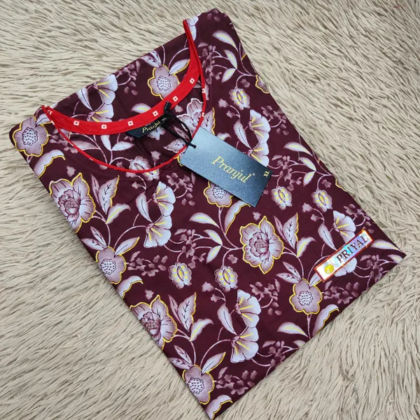 Pranjul Pure Cotton Straight Kurti | PK427