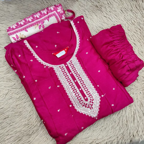 Premium Rayon Anarkali Top Bottom Dupatta Set | TS2032