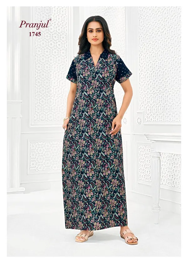 Pranjul Nighty Pure Cotton | PN1745