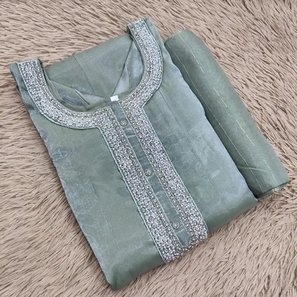 Heavy Handwork Long Anarkali Kurti with Dupatta | KS1226