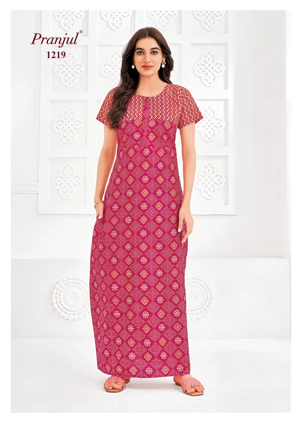 Pure Cotton Pranjul Nighty | PN1219