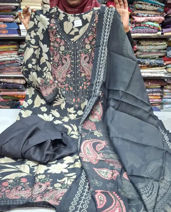 Premium Top Bottom Dupatta set | TS2355