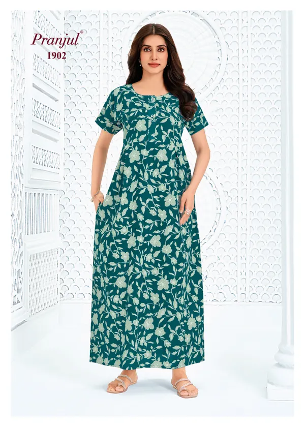 Pranjul Nighty Pure Cotton | PN1902
