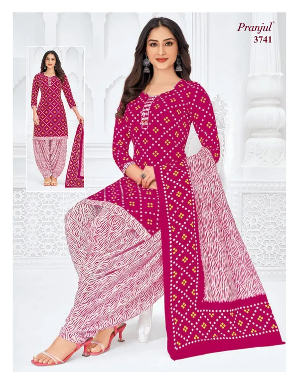 Pranjul Premium Cotton Stright Top patiyala Bottom with Dupatta | SW3741