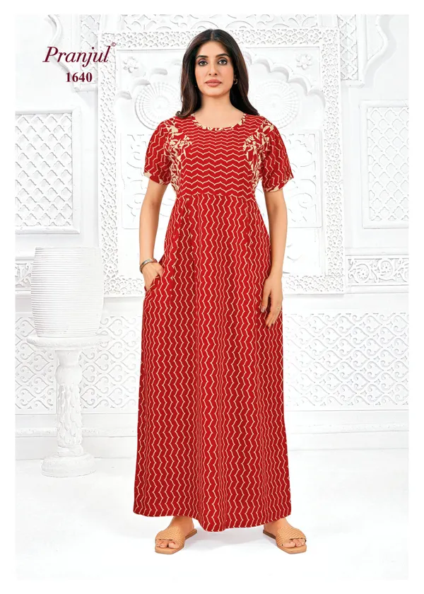 Pranjul Nighty Pure Cotton  | PN1640