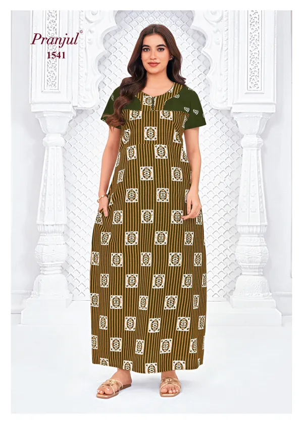 Pranjul Nighty Pure Cotton  | PN1541