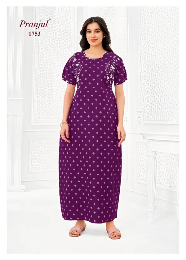 Pranjul Nighty Pure Cotton | PN1753