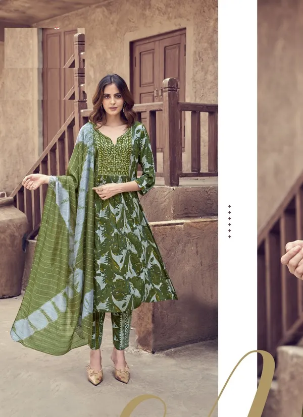 Premium Rayon Top–Bottom–Dupatta Set | TS2531