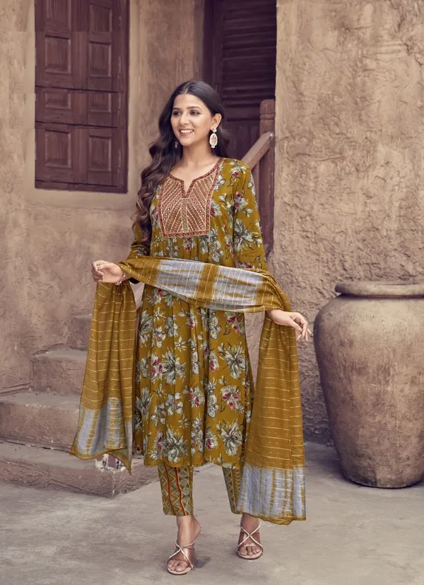 Premium Rayon Top–Bottom–Dupatta Set | TS2529