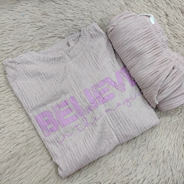 Imported Stretchable T-Shirt & Pant Co-Ord Set | W432