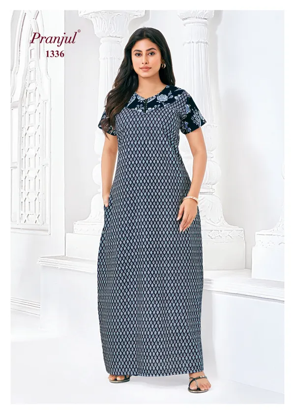 Pure Cotton Pranjul Nighty | PN1336