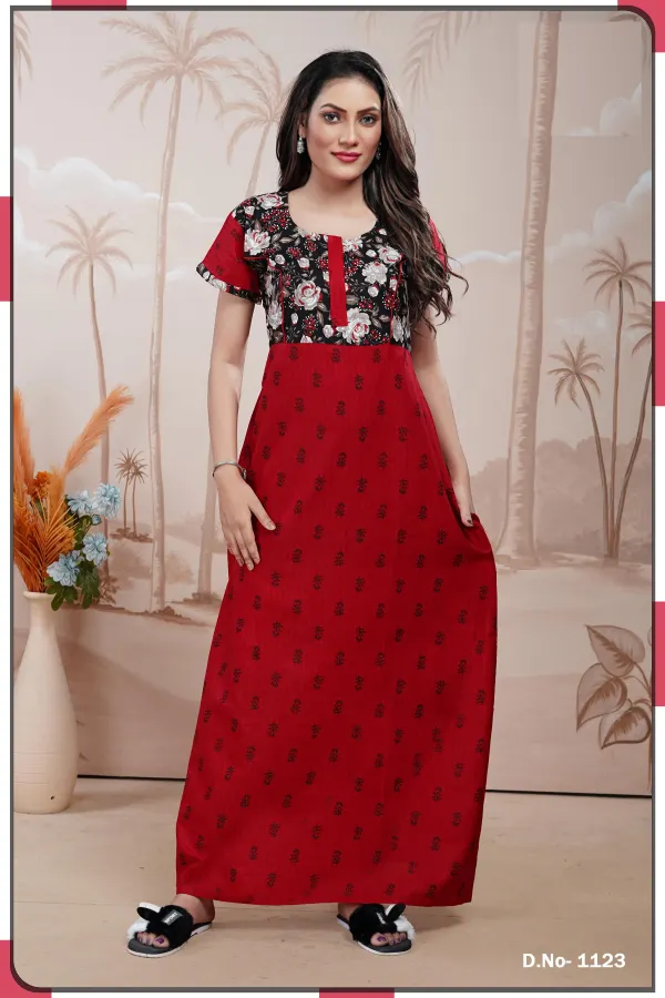 Premium Cotton Branded Nighty | BR23