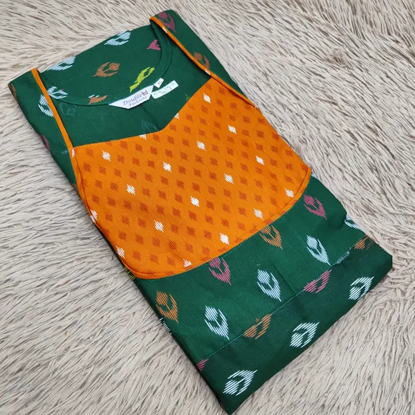 Premium Cotton Frock  Nighty with Adjustable Rope & Side Pocket | NT3376