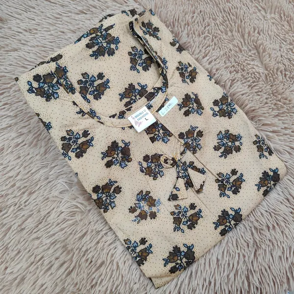 U Neck Cotton Nighty | NT267