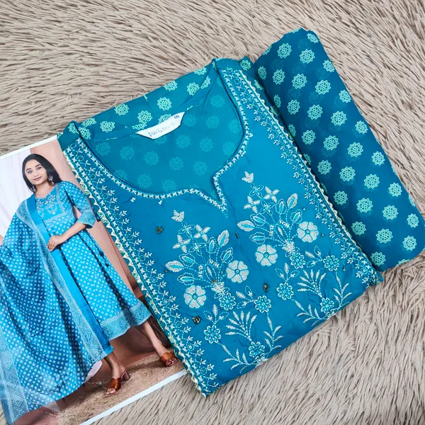 Premium Rayon Cotton Kurti with Dupatta Set | KS886