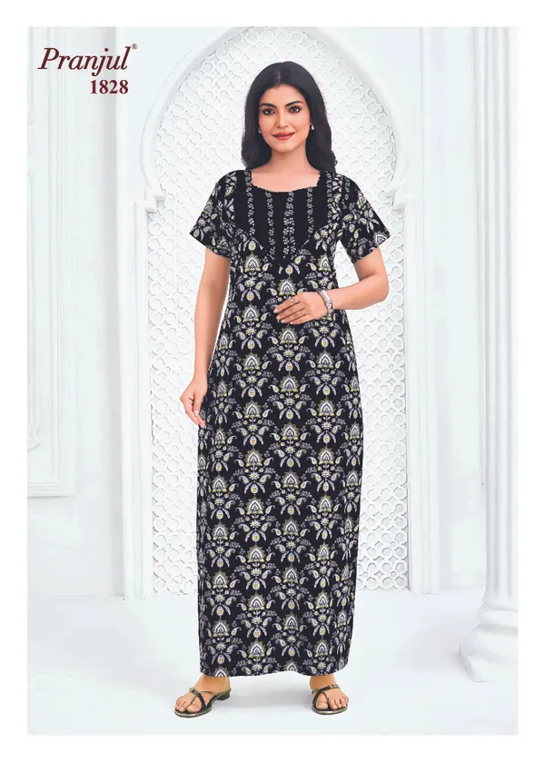Pranjul Nighty Pure Cotton | PN1828
