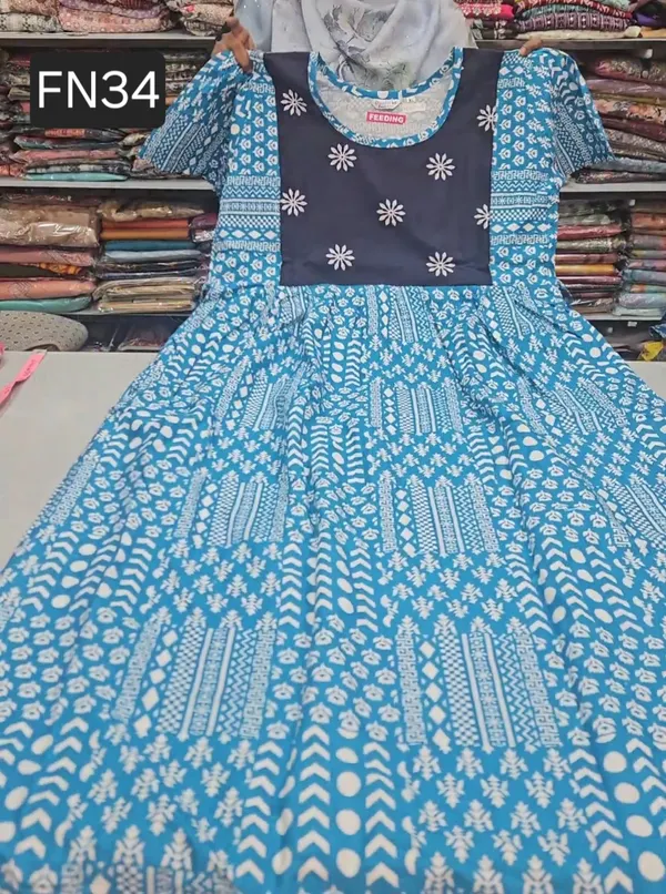 Feeding Frock Nighty / Maxi Gown | FN34