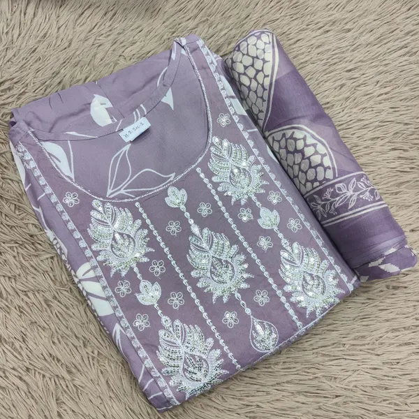 Silk Long Anarkali Kurti with Dupatta  | KS1178