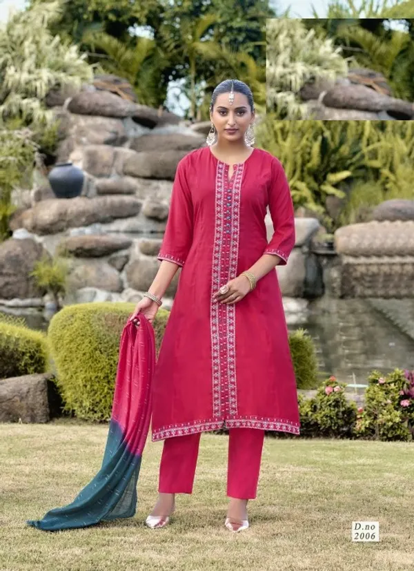 Premium Roman Cotton Silk Suit Set | TS2167