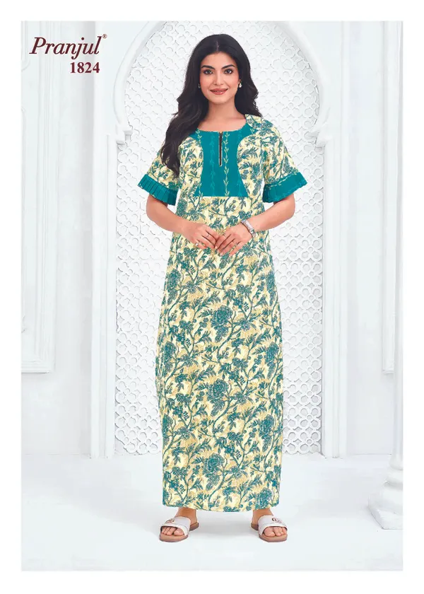 Pranjul Nighty Pure Cotton | PN1824