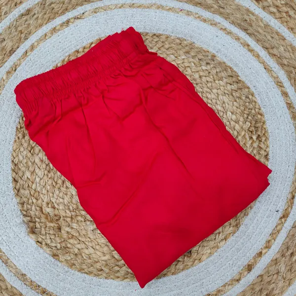 Straight Pants with Pocket & Rope (Red) | 41 Length  | ST30
