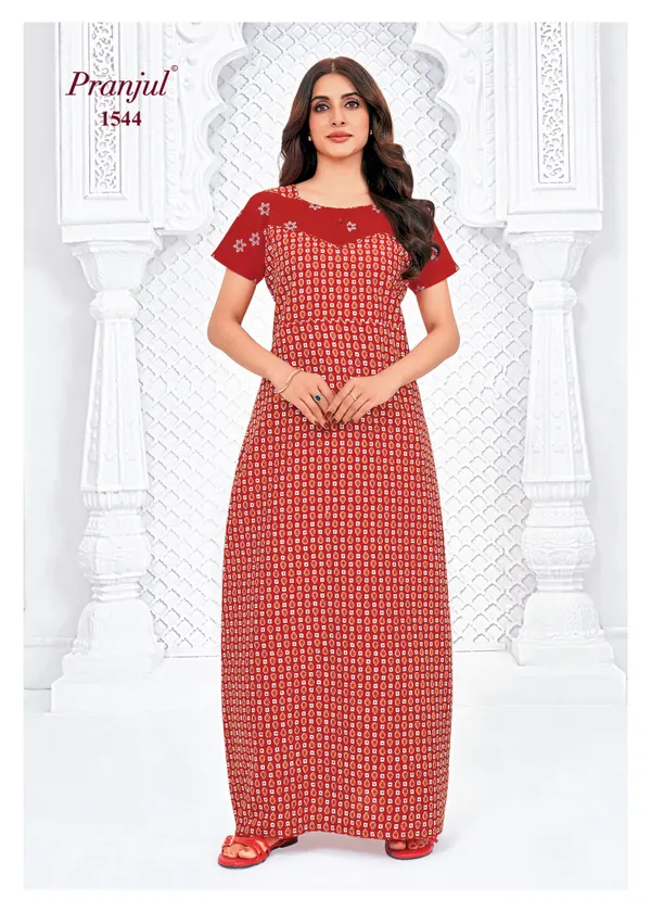 Pranjul Nighty Pure Cotton  | PN1544