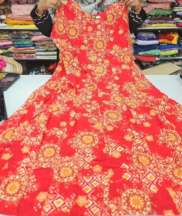 Premium 1st Quality Rayon Full Hand Anarkali | AK2219