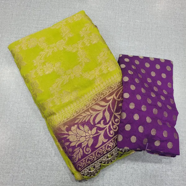 Heavy pattern Saree with scale loop Border | SR163