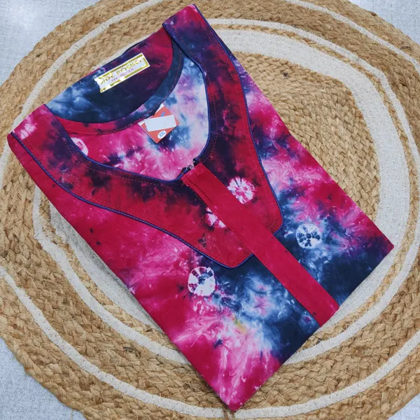 Premium Bandhini Cotton Nighty | NT3857