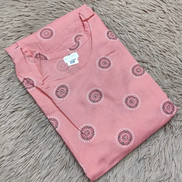 Heavy Rayon Straight Kurti with Side Cut | SD11