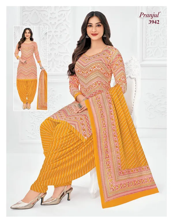 Pranjul Premium Cotton Stright Top Patiyala Bottom with Dupatta | SW3942