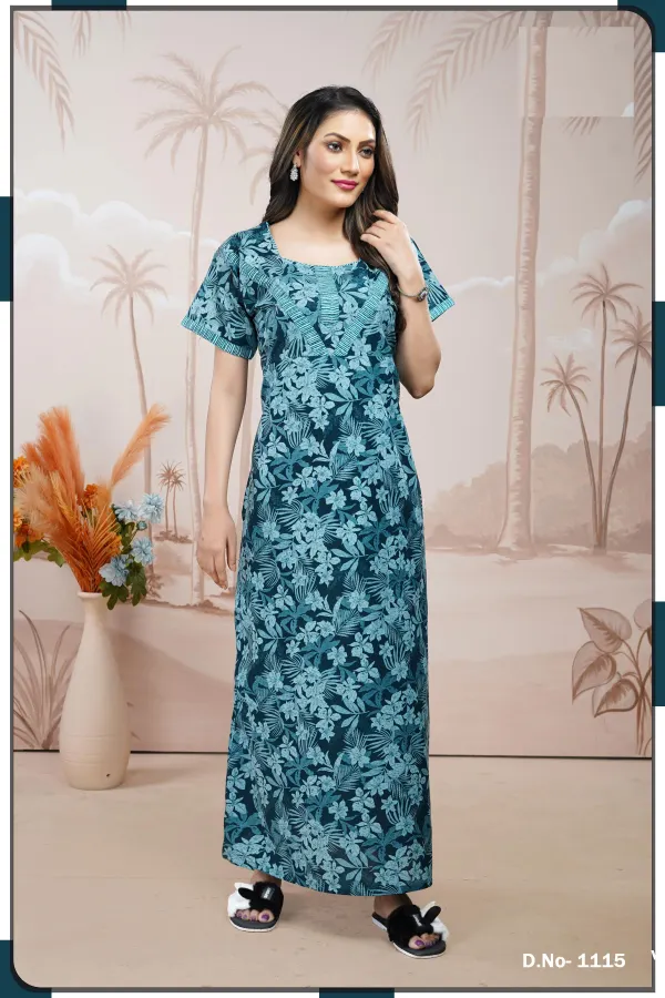 Premium Cotton Branded Nighty | BR15