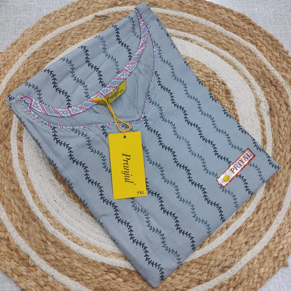 Pranjul Pure Cotton Straight Kurti | PK586