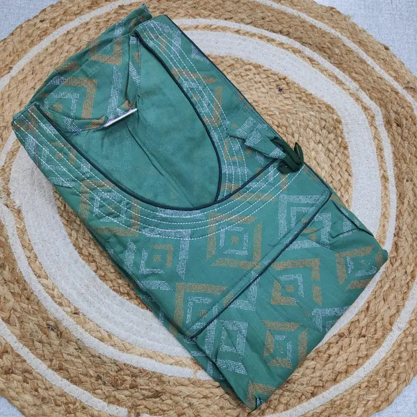 Pure Cotton Fancy Neck Nighty | NT3870